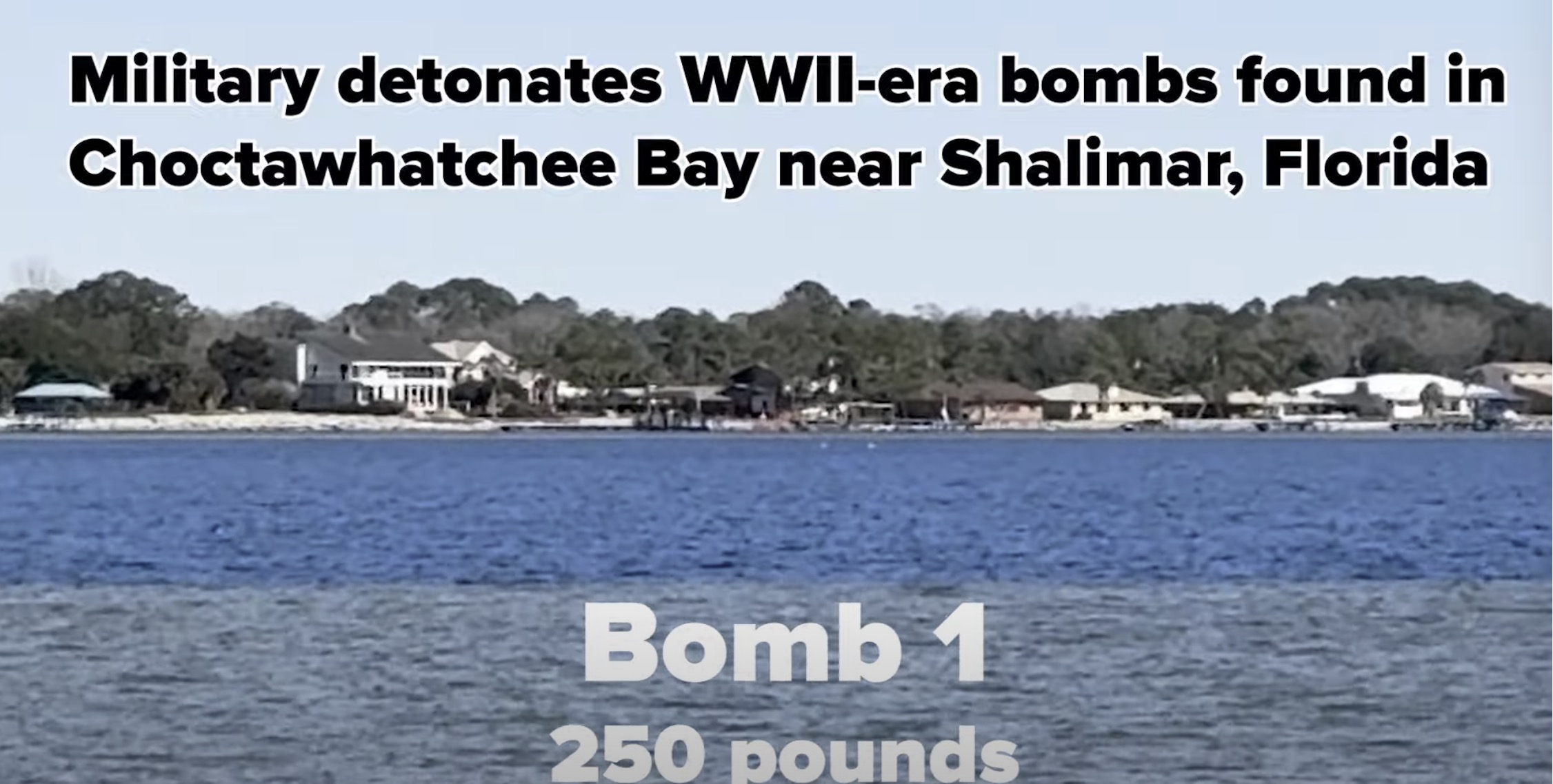 3 Bombs from WWII found in Florida Bay and Detonated by EOD Technicians