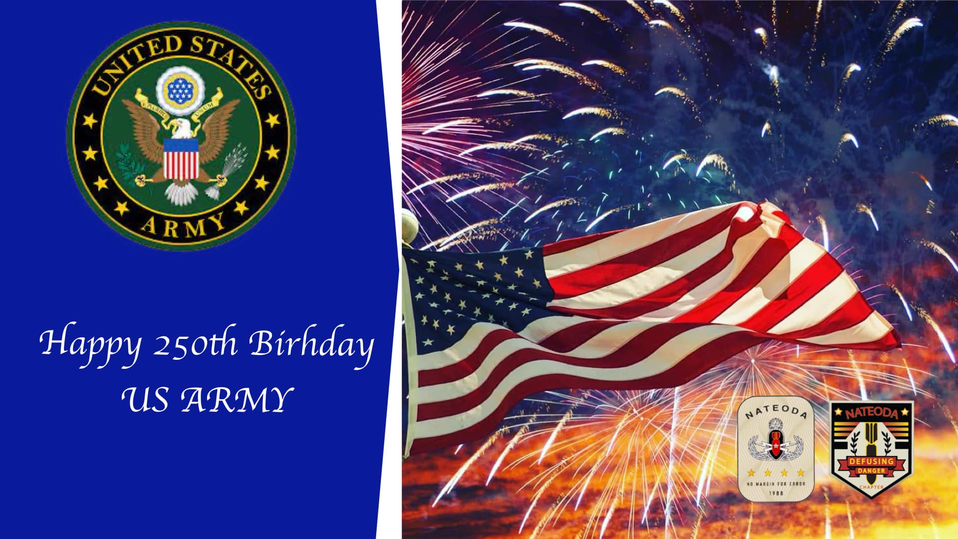 Poster Happy 250th Birthday US Army