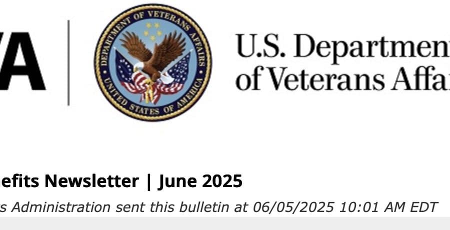 VA Newsletter logo for June 2025
