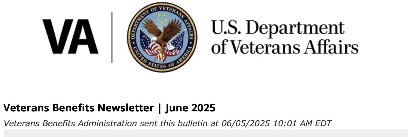 Veterans Benefits Newsletter June 2025