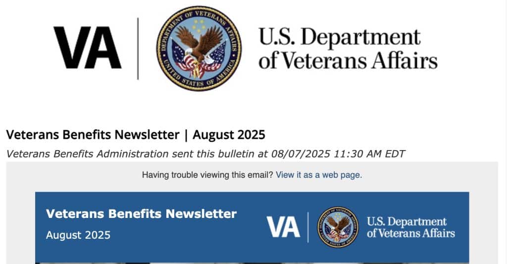 VA Newletter August 2025 Header